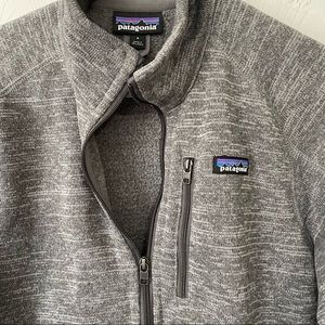Mens small Patagonia better sweater full zip grey